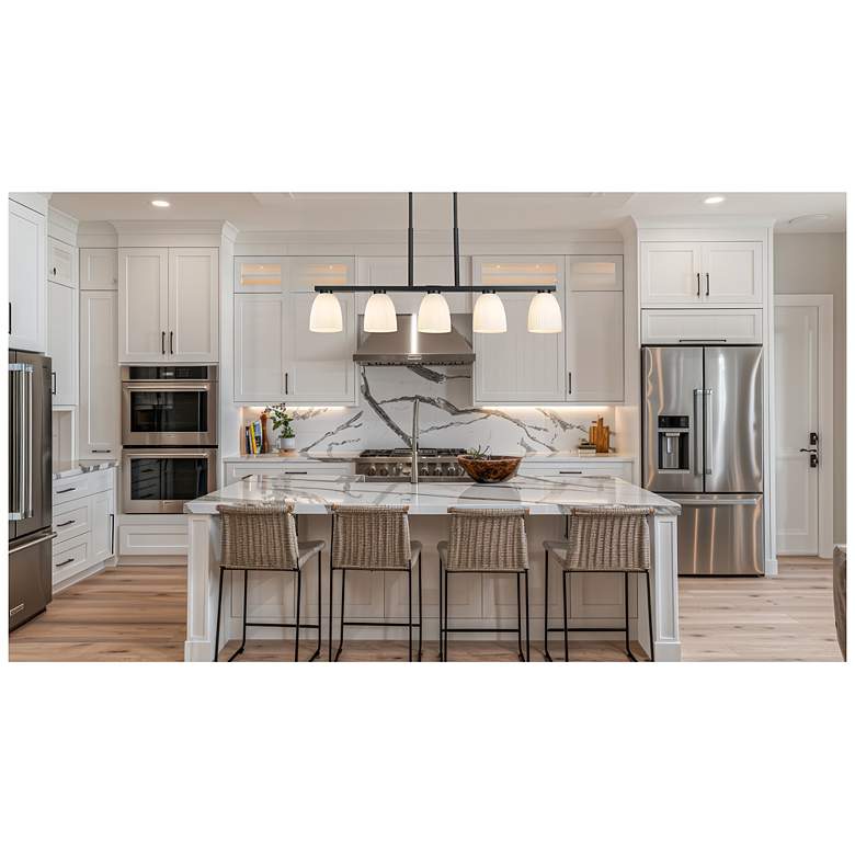 Image 3 Naya by Z-Lite Matte Black 5 Light Linear Chandelier more views