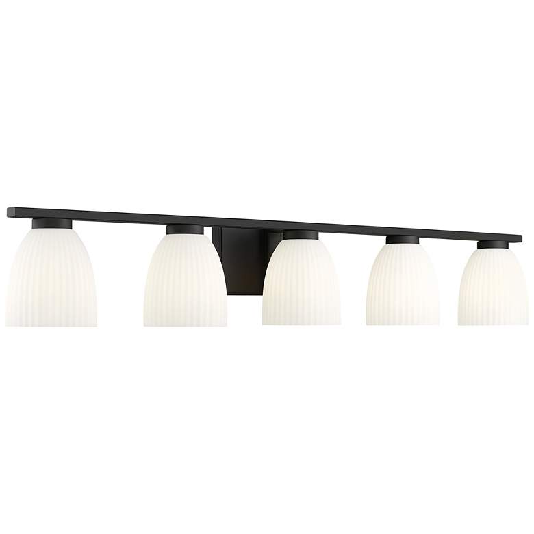 Image 1 Naya by Z-Lite Matte Black 5 Light Vanity