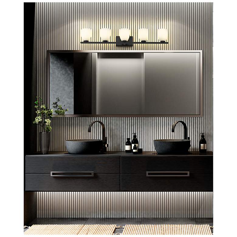 Image 2 Naya by Z-Lite Matte Black 5 Light Vanity more views