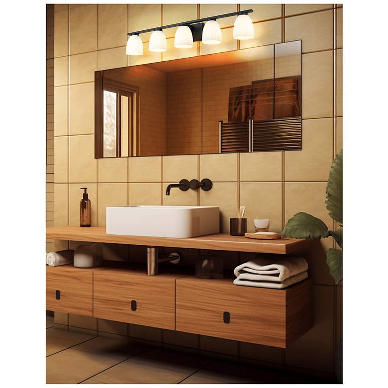 Image 3 Naya by Z-Lite Matte Black 5 Light Vanity more views