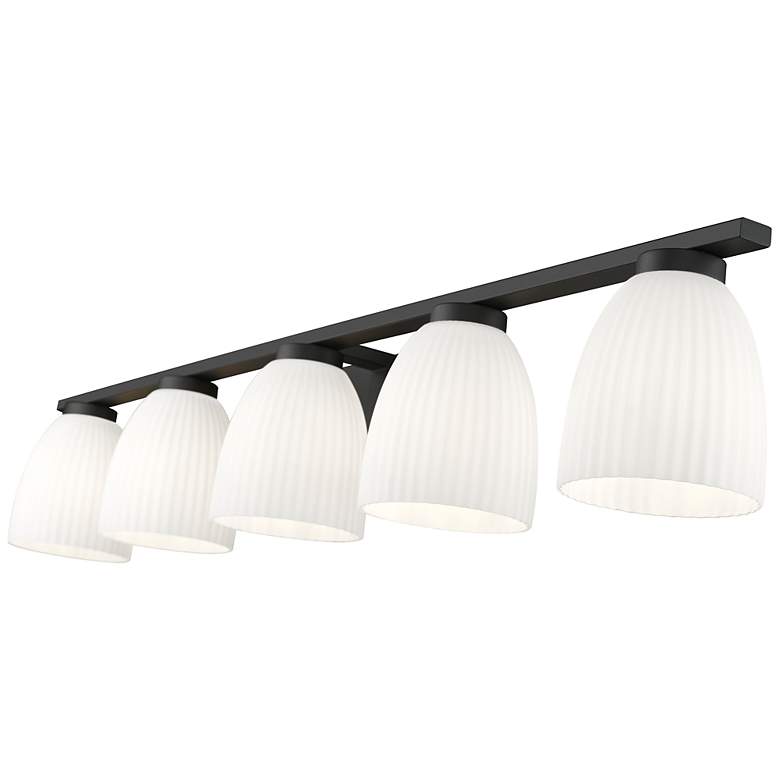 Image 6 Naya by Z-Lite Matte Black 5 Light Vanity more views