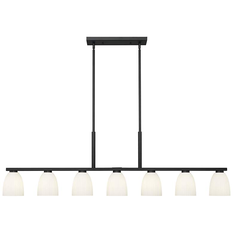 Image 4 Naya by Z-Lite Matte Black 7 Light Linear Chandelier more views