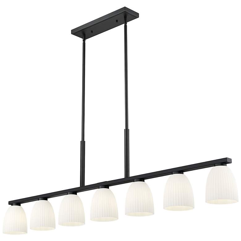 Image 5 Naya by Z-Lite Matte Black 7 Light Linear Chandelier more views
