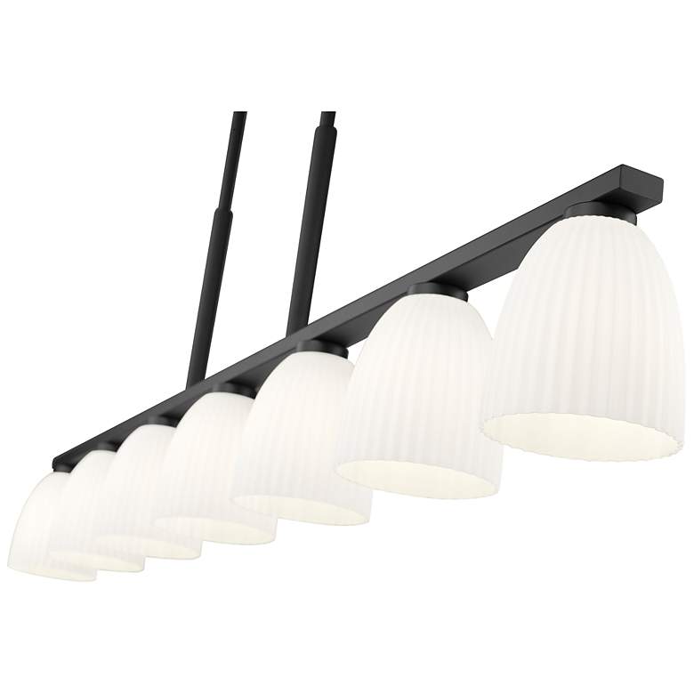 Image 6 Naya by Z-Lite Matte Black 7 Light Linear Chandelier more views