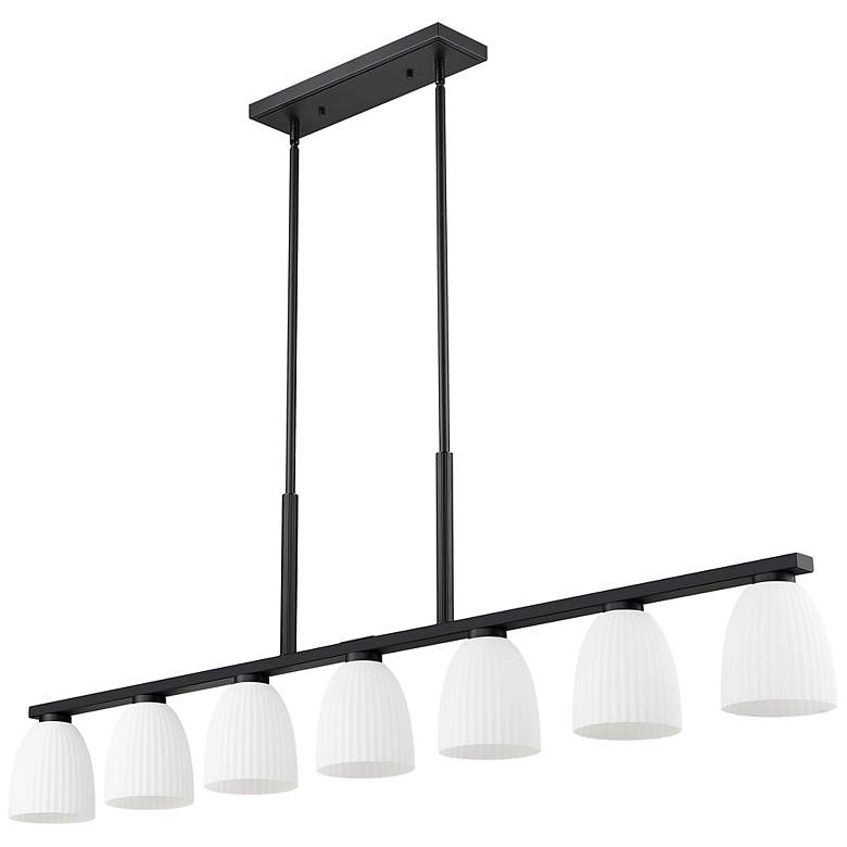 Image 7 Naya by Z-Lite Matte Black 7 Light Linear Chandelier more views