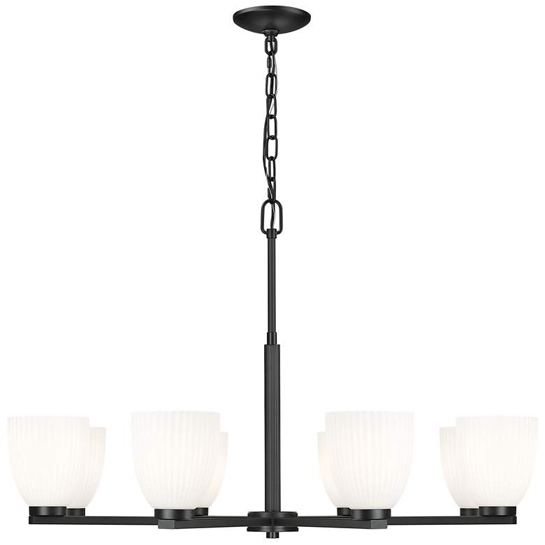 Image 1 Naya by Z-Lite Matte Black 8 Light Chandelier