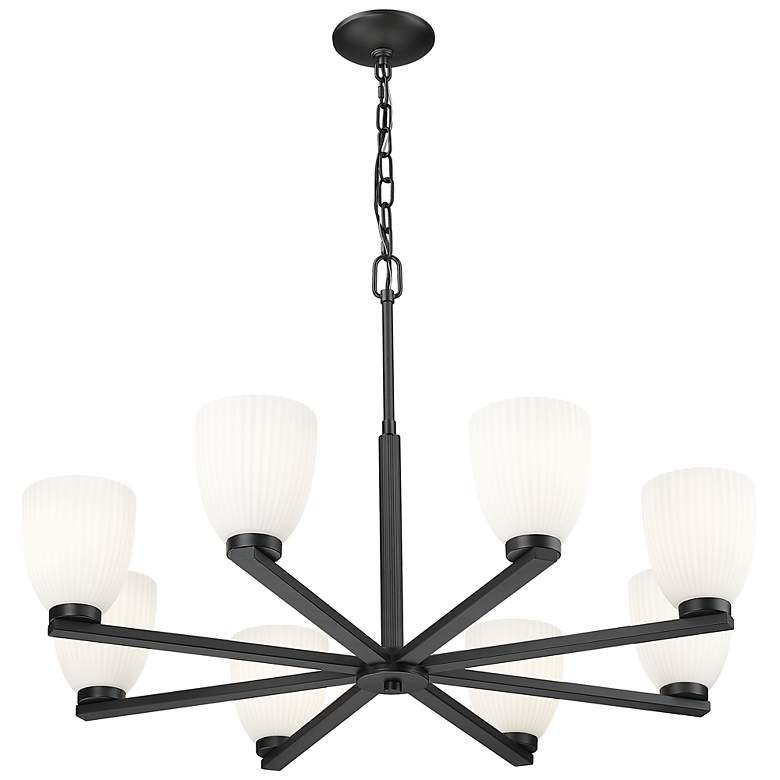 Image 4 Naya by Z-Lite Matte Black 8 Light Chandelier more views