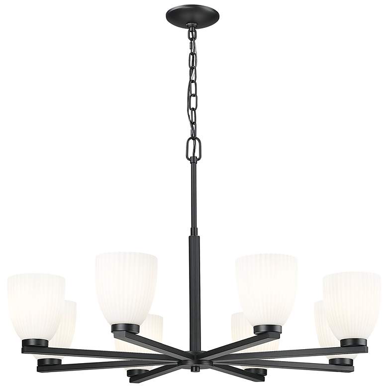 Image 5 Naya by Z-Lite Matte Black 8 Light Chandelier more views