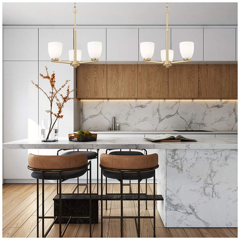 Image 2 Naya by Z-Lite Modern Gold 3 Light Chandelier more views
