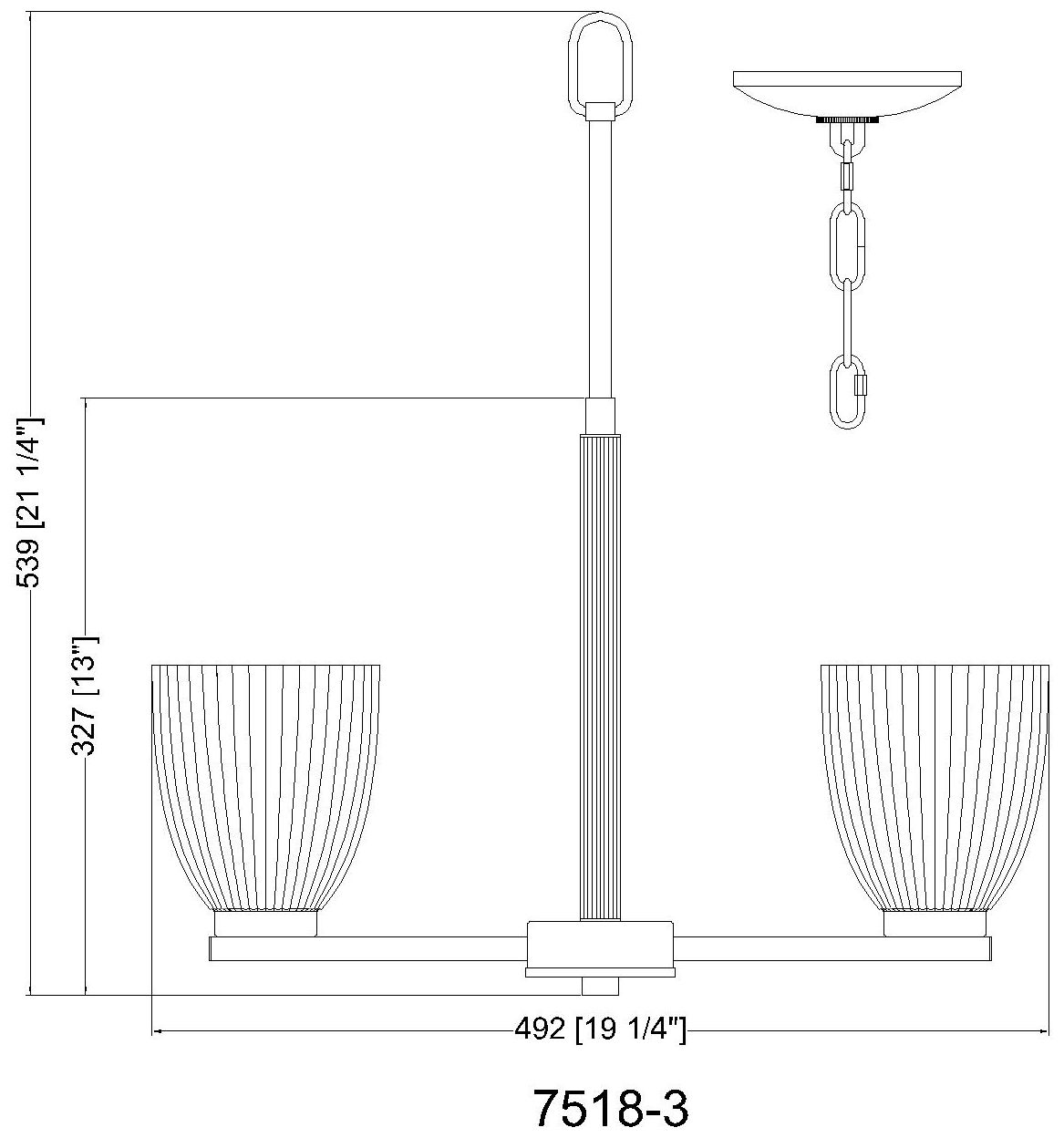 Naya by Z-Lite Modern Gold 3 Light Chandelier