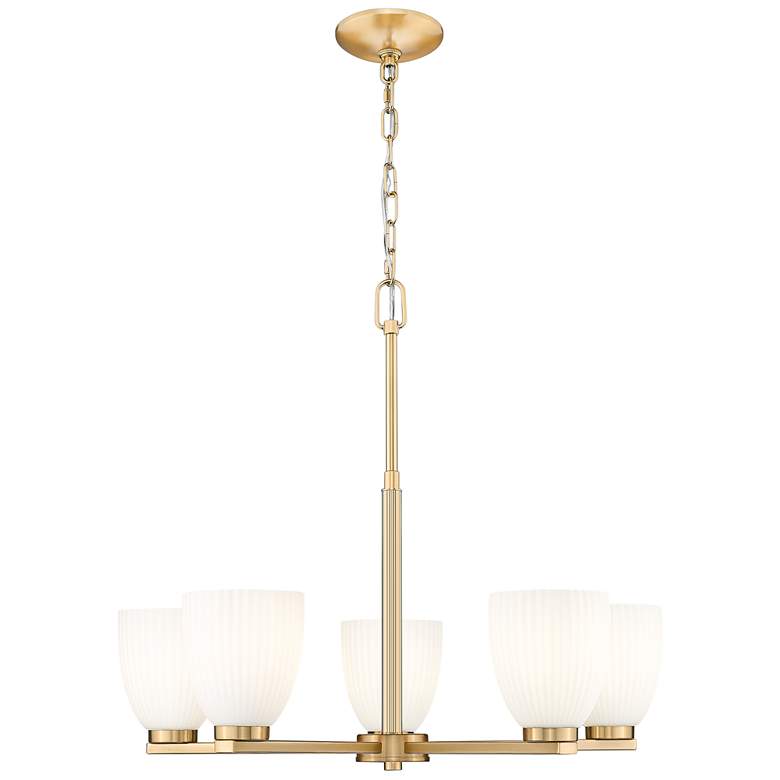 Image 1 Naya by Z-Lite Modern Gold 5 Light Chandelier