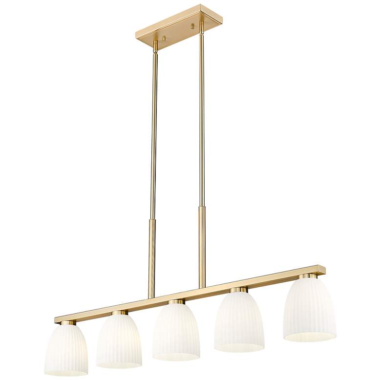 Image 5 Naya by Z-Lite Modern Gold 5 Light Linear Chandelier more views