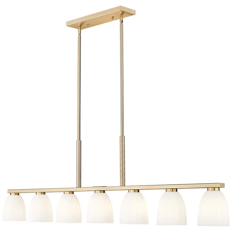 Image 1 Naya by Z-Lite Modern Gold 7 Light Linear Chandelier
