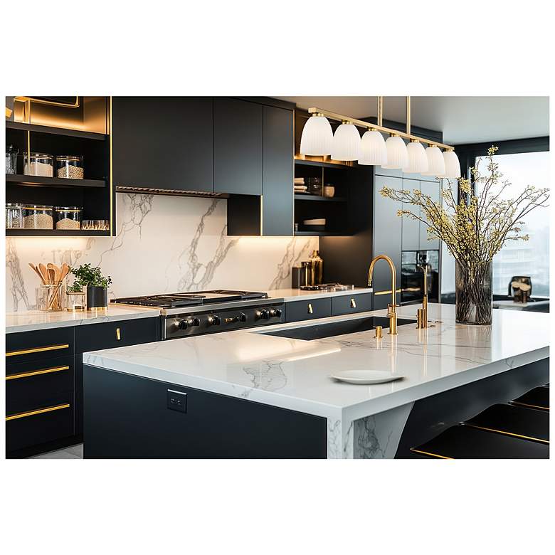 Image 2 Naya by Z-Lite Modern Gold 7 Light Linear Chandelier more views