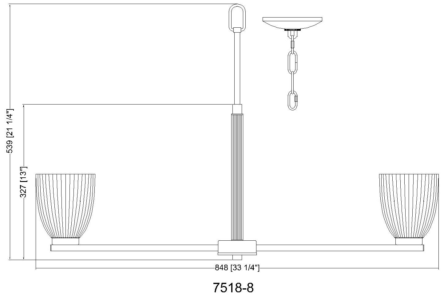 Naya by Z-Lite Modern Gold 8 Light Chandelier