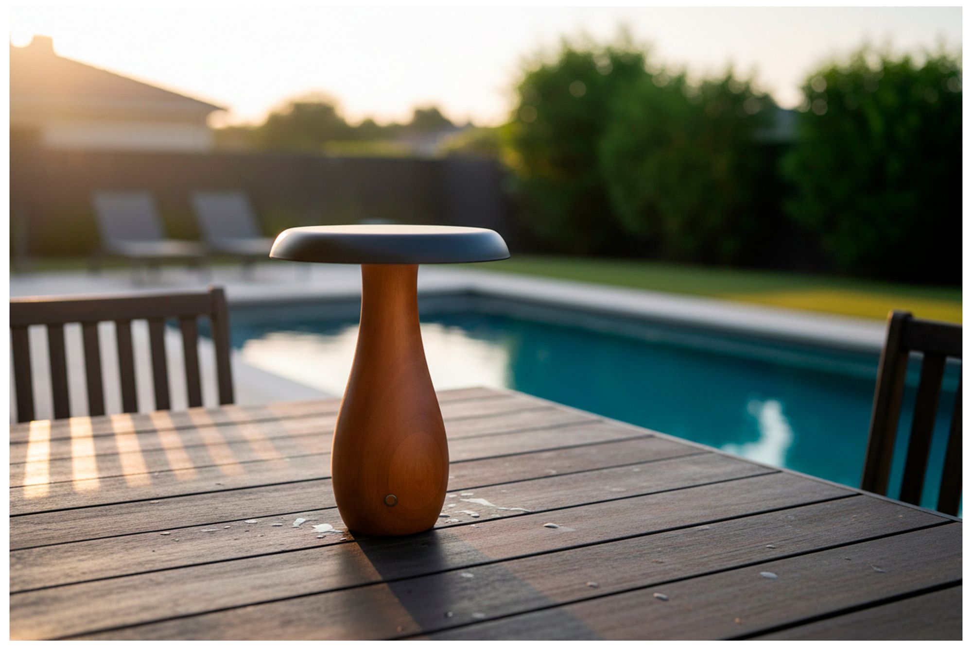 Image 2 Naya Cordless LED Table Lamp- Walnut more views