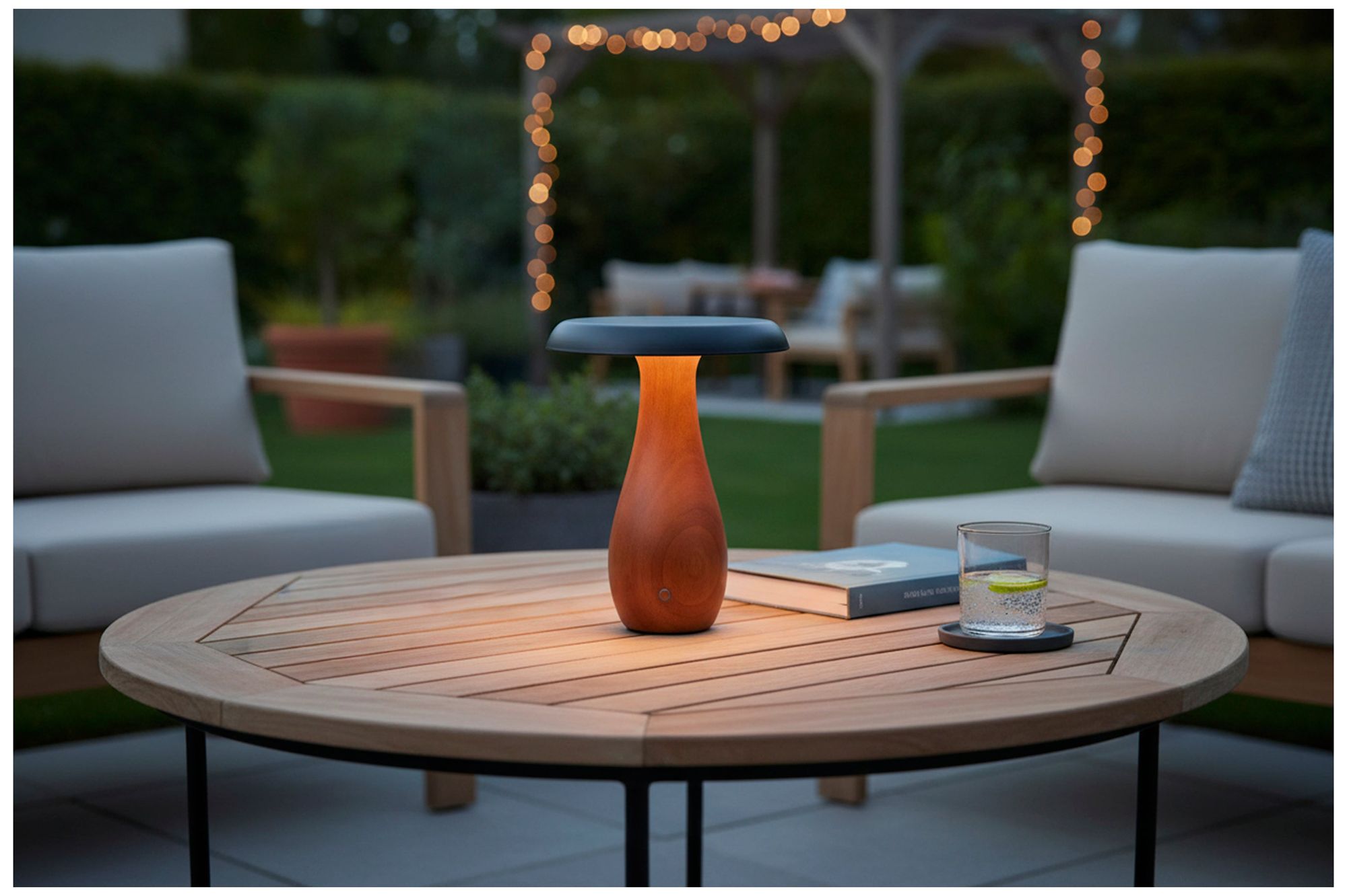 Image 3 Naya Cordless LED Table Lamp- Walnut more views