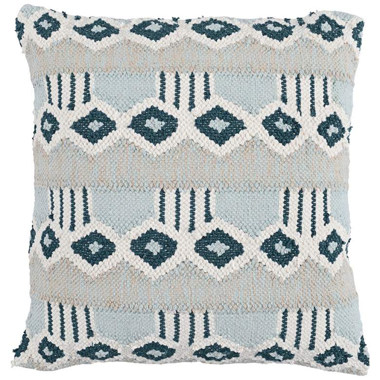 Image 1 Nazira Skyblue Multi-Color 22 inch Square Decorative Pillow