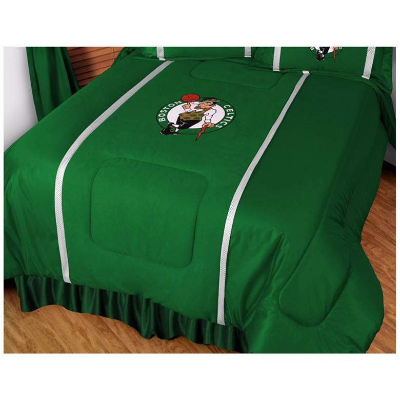 Image 1 NBA Boston Celtics Sidelines Queen Comforter