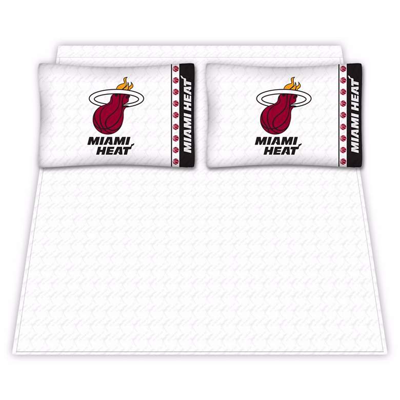 Image 1 NBA Miami Heat Micro Fiber Full Sheet Set