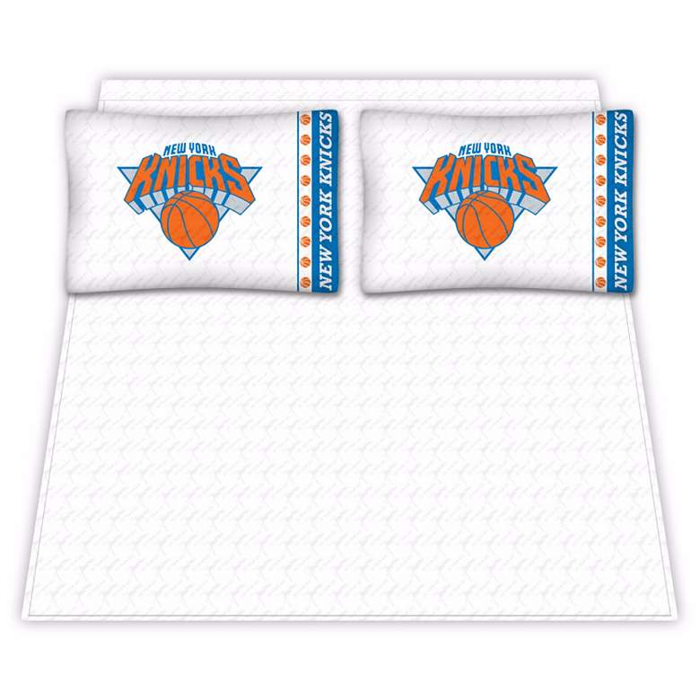 Image 1 NBA New York Knicks Micro Fiber Full Sheet Set