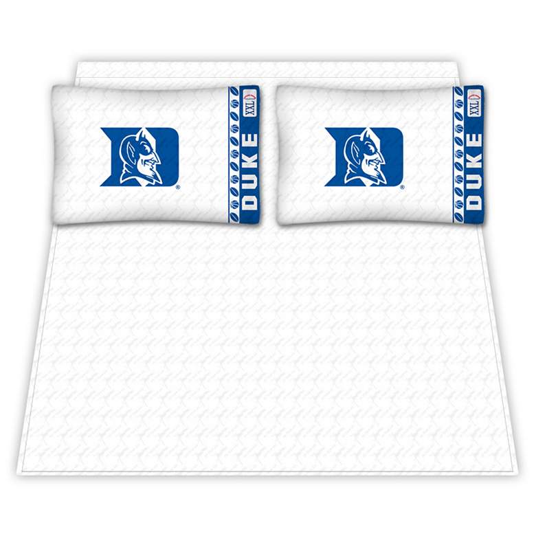 Image 1 NCAA Duke Blue Devils Micro Fiber Full Sheet Set