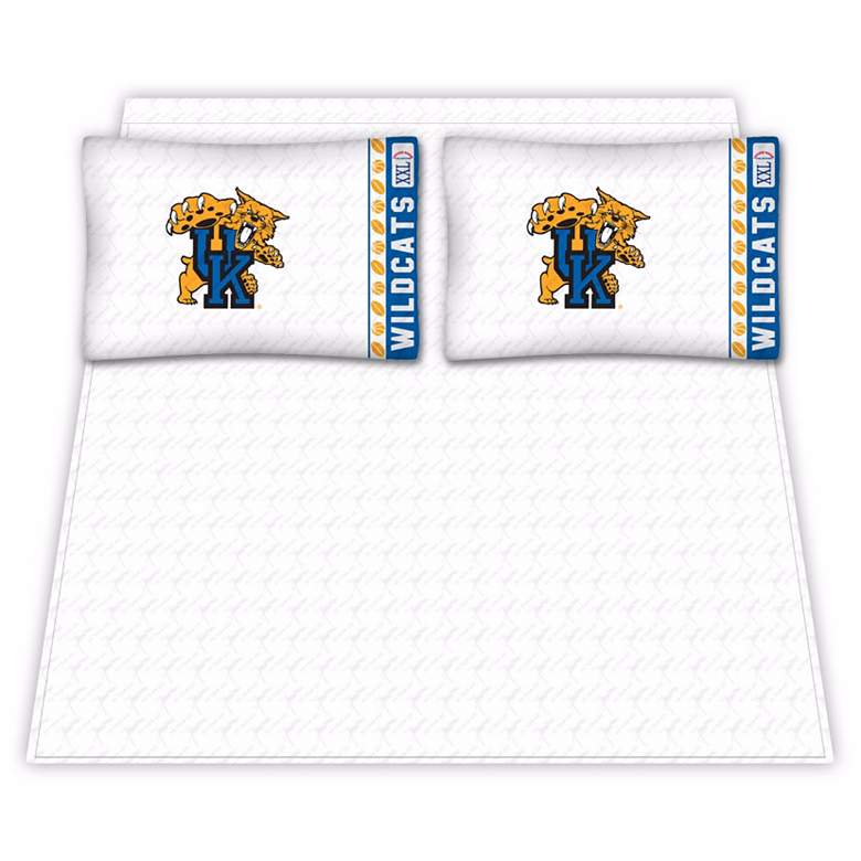 Image 1 NCAA Kentucky Wildcats Micro Fiber Queen Sheet Set