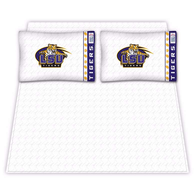 Image 1 NCAA Louisiana State Tigers Micro Fiber Full Sheet Set