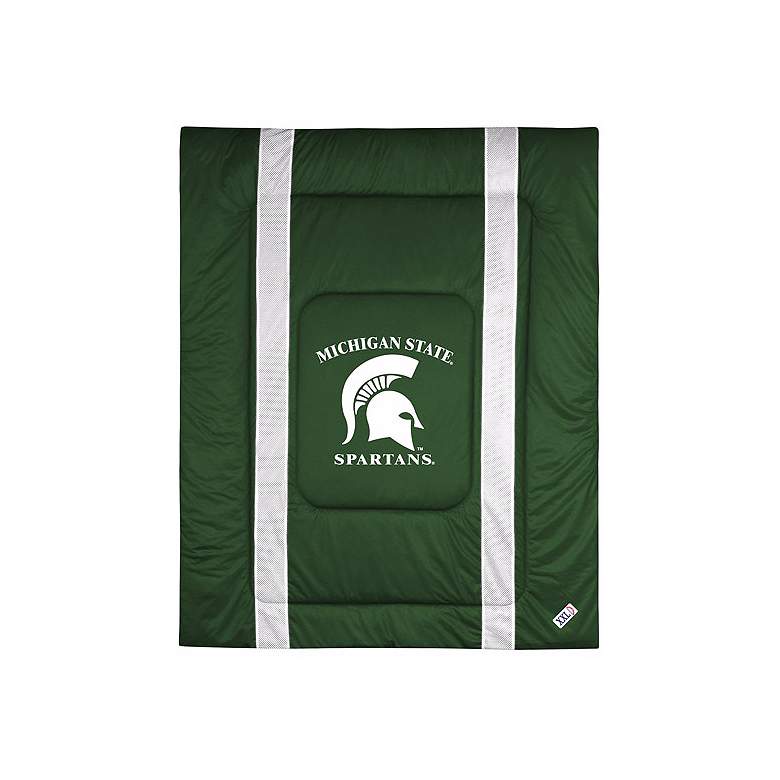 Image 1 NCAA Michigan State Spartans Sidelines Queen Comforter
