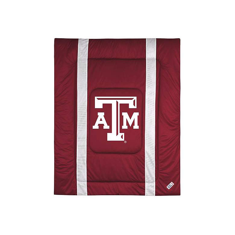 Image 1 NCAA Texas A&M Aggies Sidelines Queen Comforter
