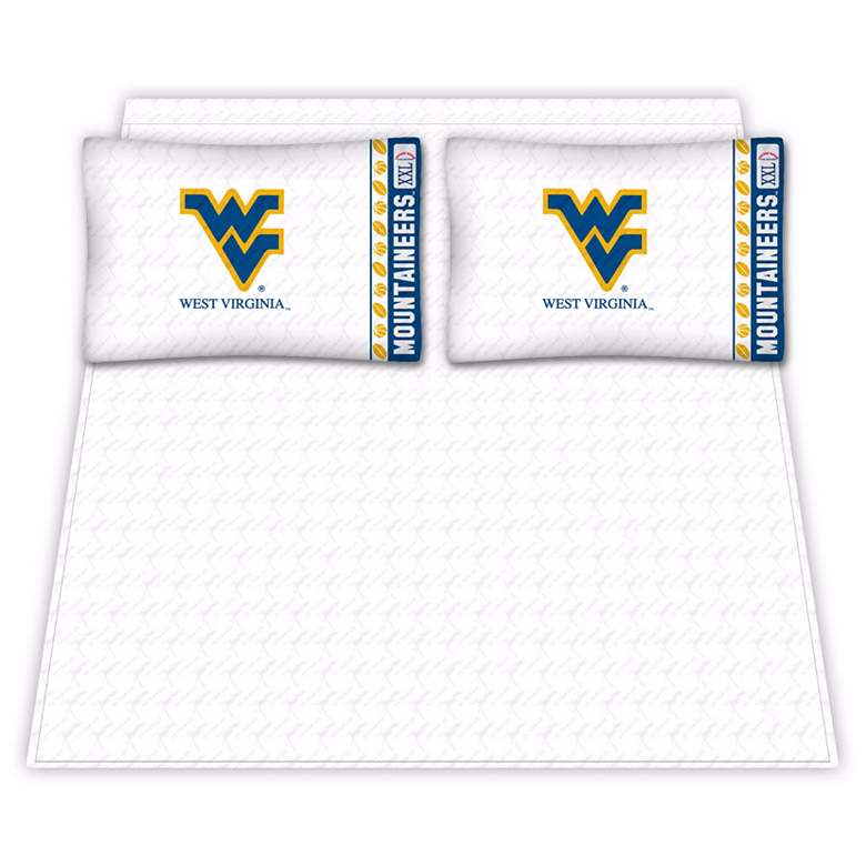 Image 1 NCAA West Virginia Mountaineers Microfiber Full Sheet Set