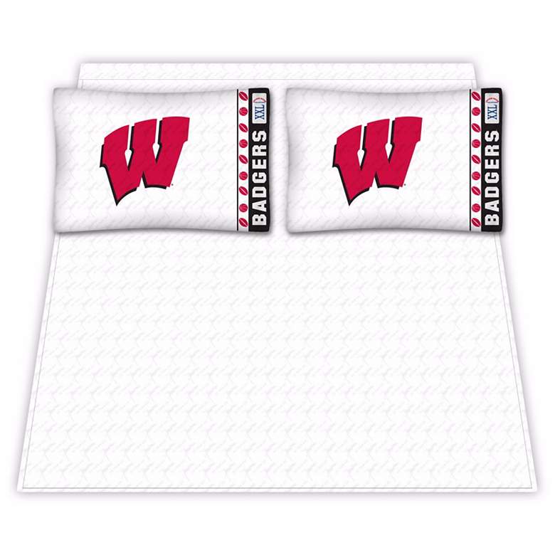 Image 1 NCAA Wisconsin Badgers Micro Fiber Full Sheet Set