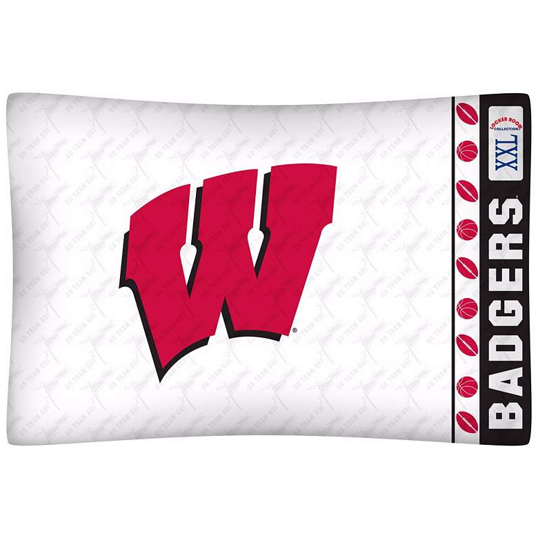 Image 1 NCAA Wisconsin Badgers Micro Fiber Pillow Case