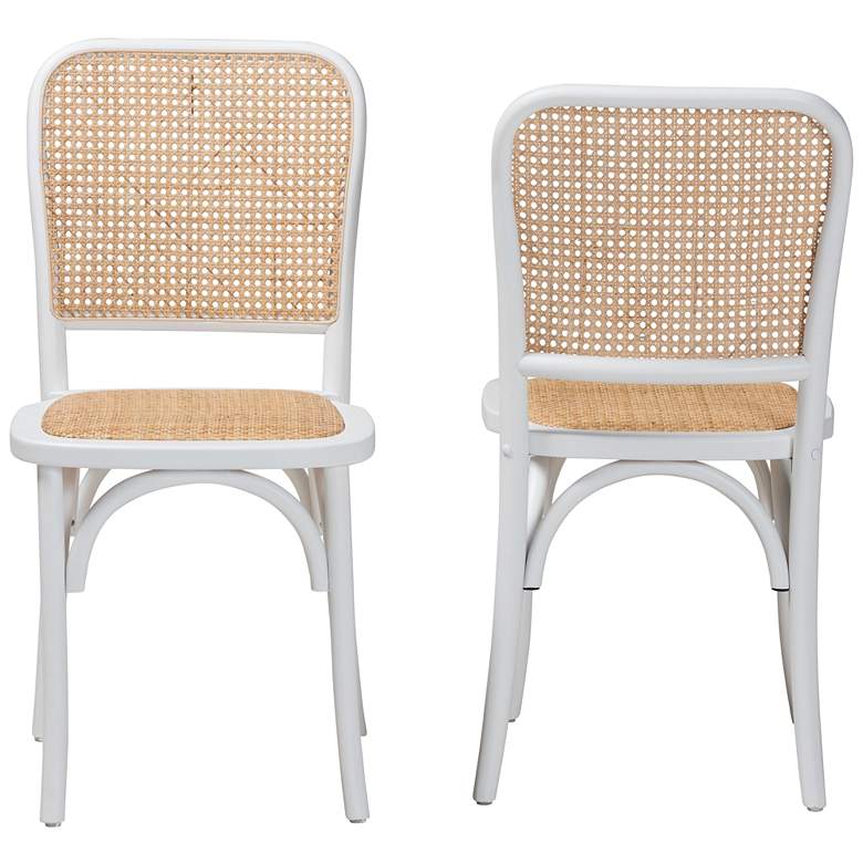 Image 6 Neah Natural Rattan Stackable Dining Chairs Set of 2 more views