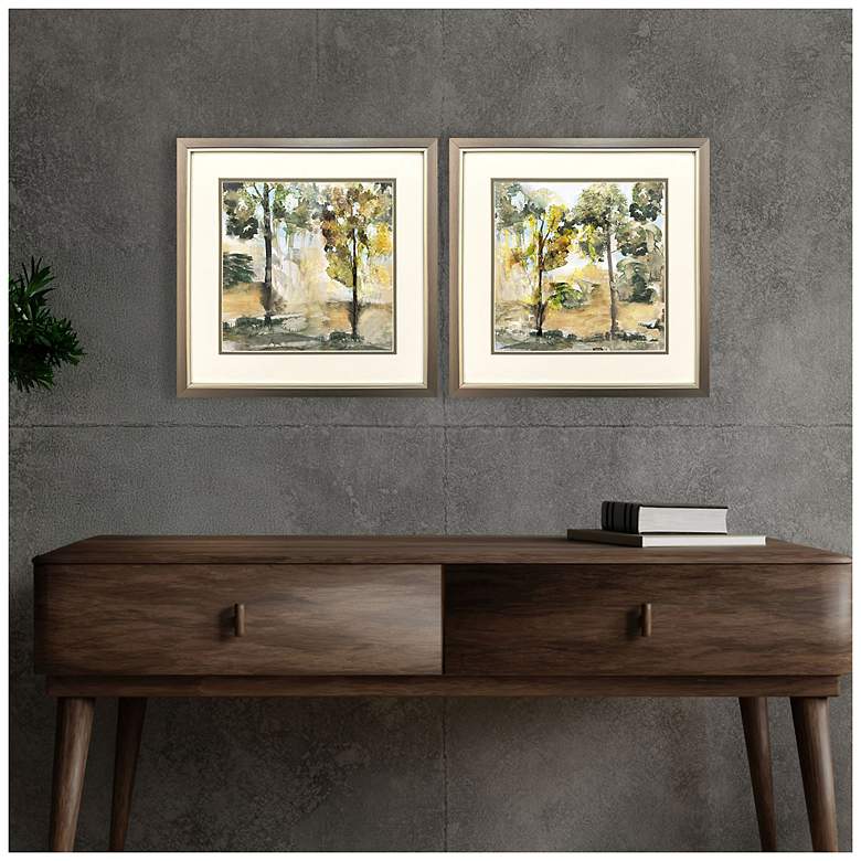 Image 4 Nearing Autumn 17"W x 17"H Framed Art Set of 2 more views