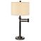 Neat Pleat Bronze Swing Arm Desk Lamp