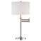 Neat Pleat Brushed Nickel Swing Arm Desk Lamp