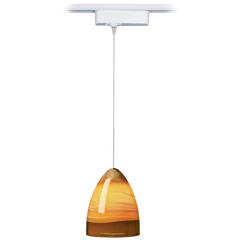Image 1 Nebbia Amber Glass LED Tech Pendant for Juno Track Systems