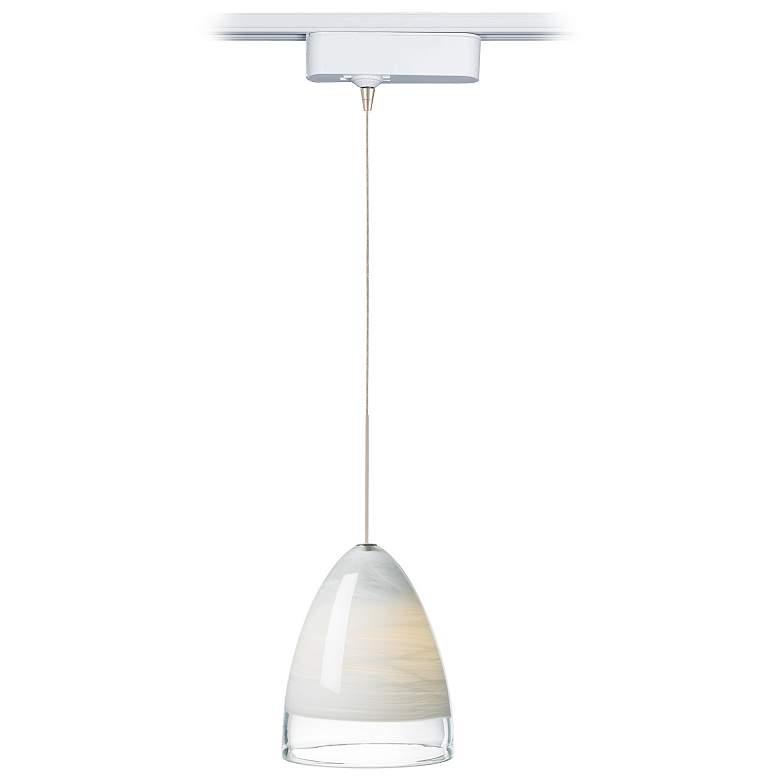 Image 1 Nebbia White Glass Tech LED Track Pendant for Juno Track Systems