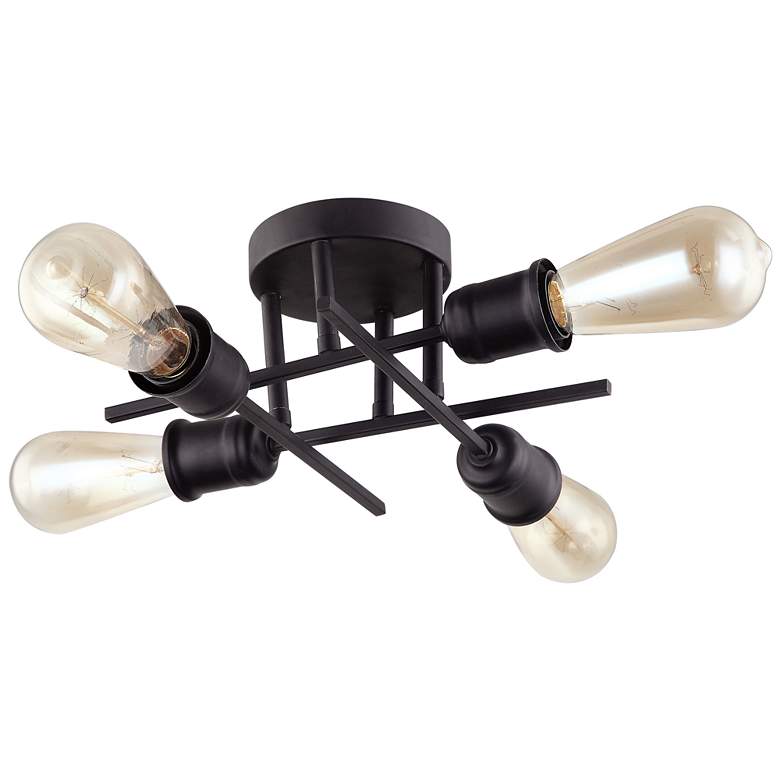 Image 1 Nebraska 15" Wide Espresso 4-Light Ceiling Light