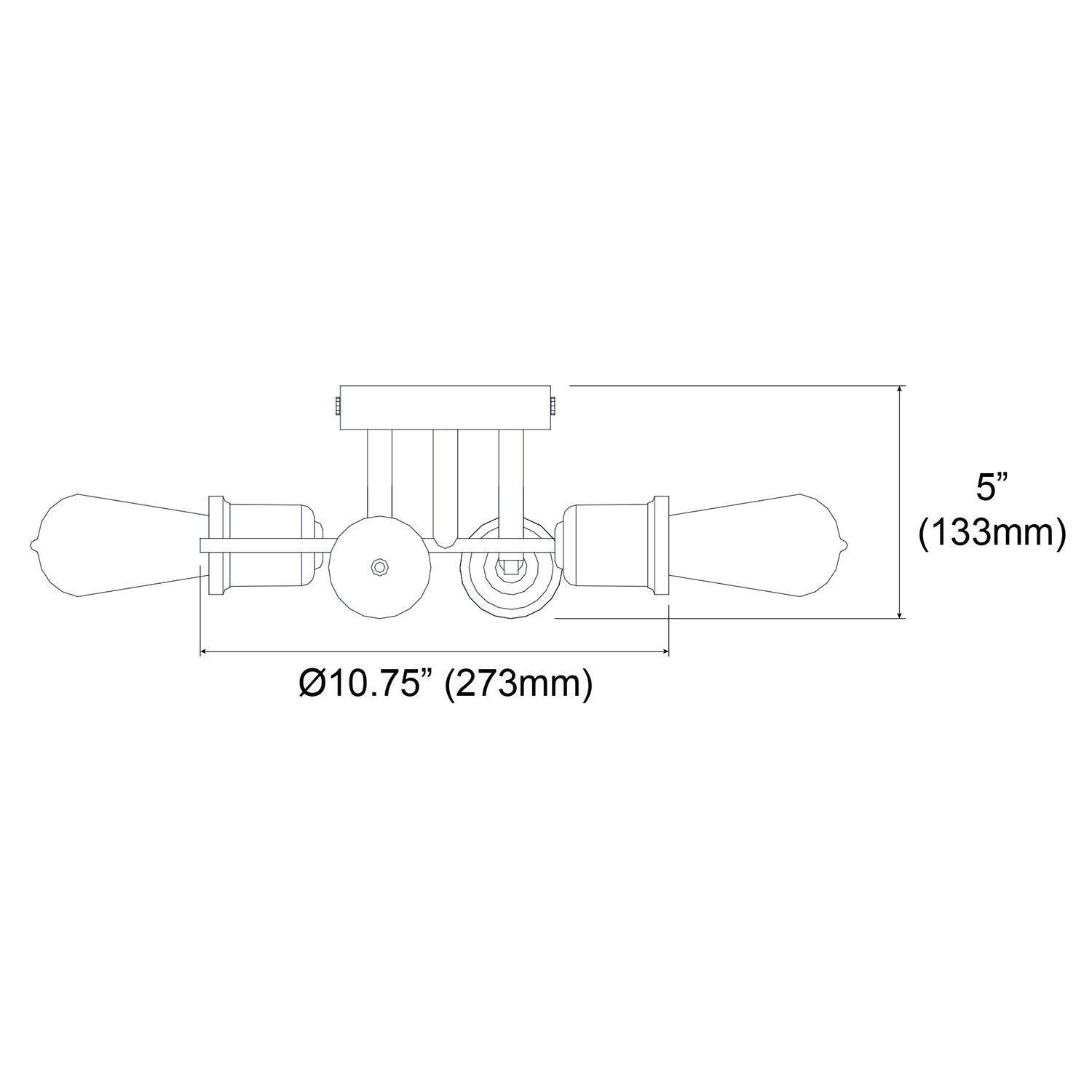 Image 3 Nebraska 15" Wide Espresso 4-Light Ceiling Light more views