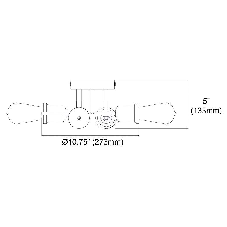 Image 3 Nebraska 15" Wide Espresso 4-Light Ceiling Light more views