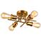 Nebraska 18" Wide Aged Brass 4-Light Ceiling Light