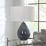 3_Nebula Black and White Speckled Glaze Ceramic Table Lamp more views