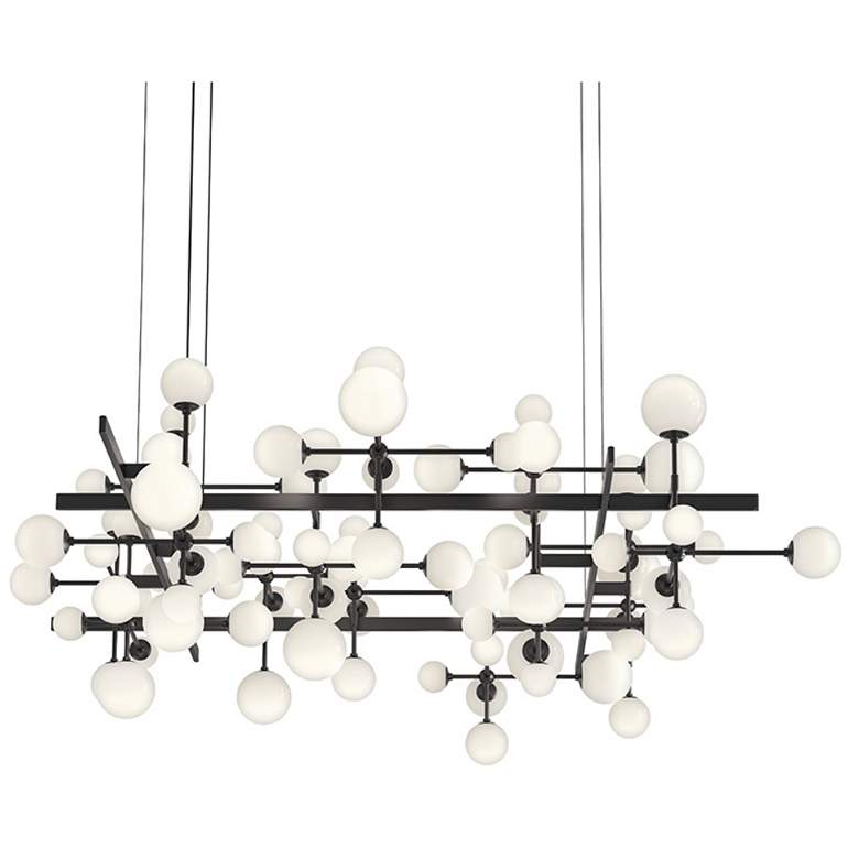 Image 1 Nebula Large Square LED Pendant - Satin Black
