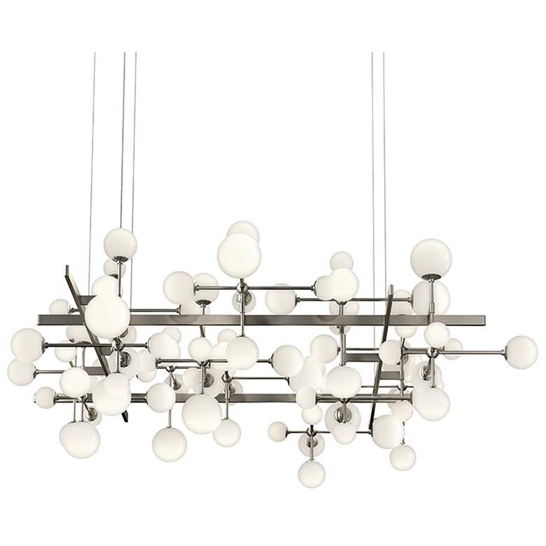 Image 1 Nebula Large Square LED Pendant - Satin Nickel