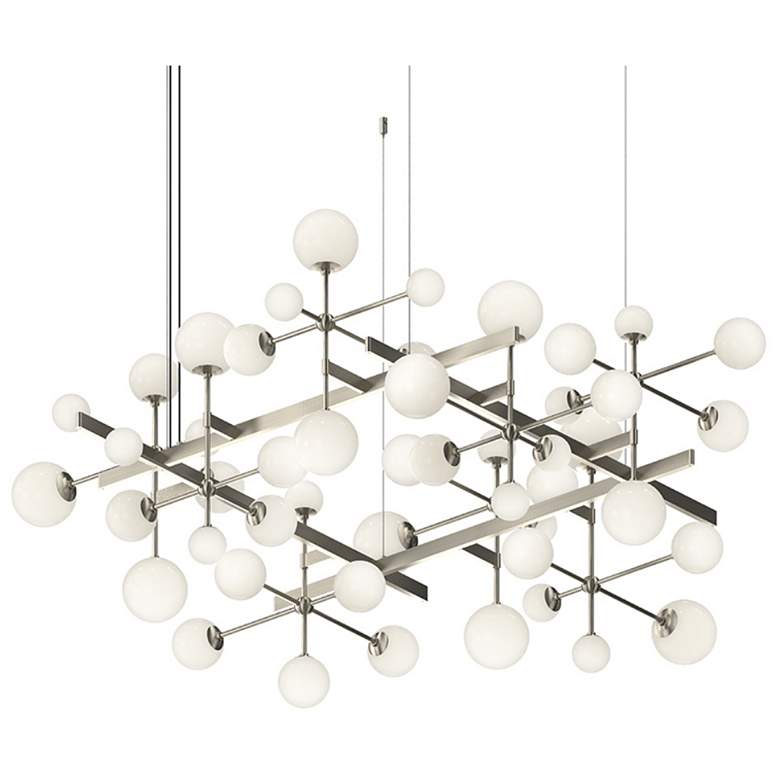 Image 1 Nebula Square LED Pendant - Satin Nickel