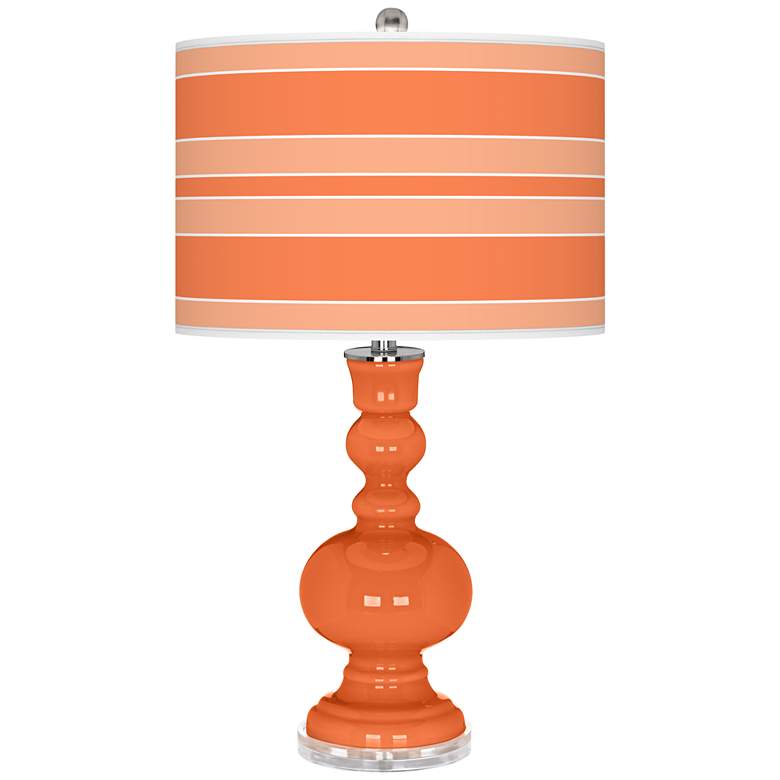 Image 1 Nectarine Bold Stripe Apothecary Table Lamp