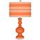 Nectarine Bold Stripe Apothecary Table Lamp