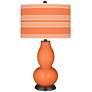 Nectarine Bold Stripe Double Gourd Table Lamp